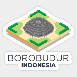 Borobudur Mahayana Buddhist Temple Java Indonesia Landmark Sticker